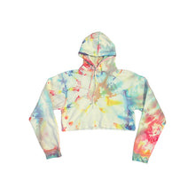 Load image into Gallery viewer, Tie dye- ladies crop hoodie (Size L)
