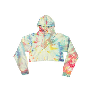 Tie dye- ladies crop hoodie (Size L)