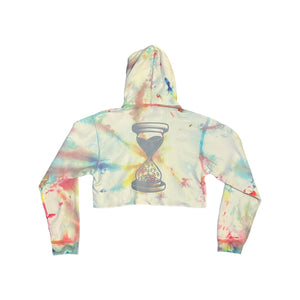 Tie dye- ladies crop hoodie (Size L)